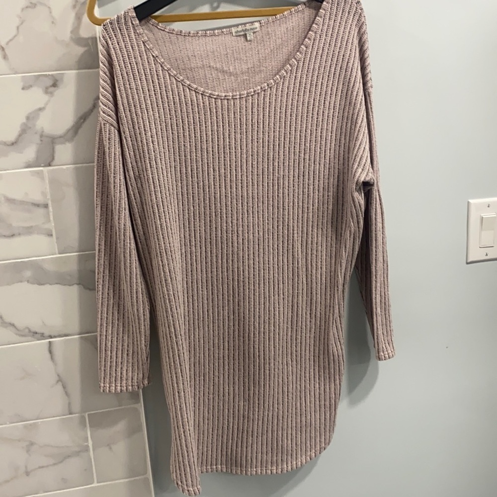 Long striped sweater dress